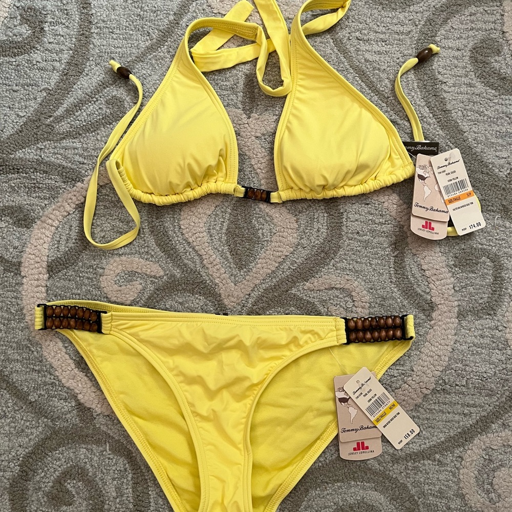 Tommy Bahama, triangle top with wood bead detail
